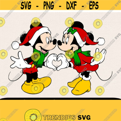 Christmas Minnie And Mickey Svg Christmas Svg Cricut Files Cut File Minnie Christmas Mickey Christmas Svg Holiday Svg Disney Svg Design 348