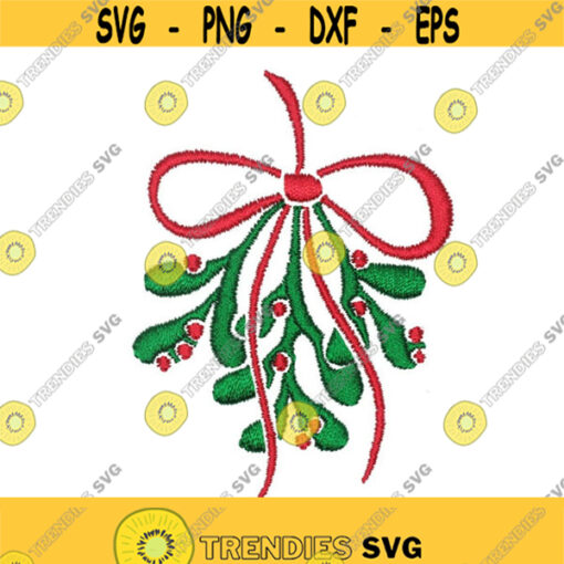 Christmas Mistletoe Monogram Machine Embroidery INSTANT DOWNLOAD pes dst Design 517