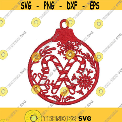 Christmas Ornament Monogram Machine Embroidery INSTANT DOWNLOAD pes dst Design 569