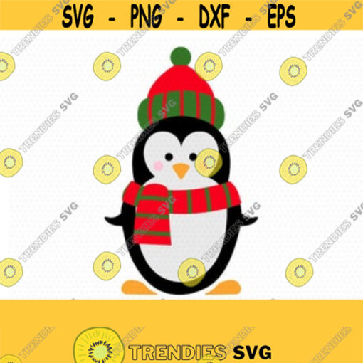 Christmas Penguin SVG Penguin SVG Christmas SVG Cutting File Svg CriCut Files svg jpg png dxf Silhouette cameo Design 495