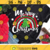 Christmas Rainbow Svg Merry Christmas Svg Christmas Tree Cut Files Baby Svg Holiday Clipart Kids Shirt Design Women Silhouette Cricut Design 1162 .jpg