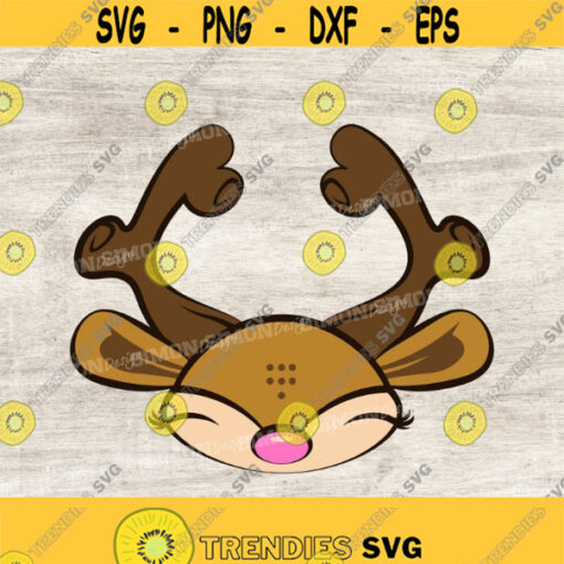 Christmas Reindeer Christmas Svg Deer Svg Reindeer Girl Svg Reindeer Face Svg Christmas deer svg Reindeer png Reindeer cutfile Design 70