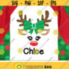 Christmas Reindeer Face Svg Deer Svg Reindeer Monogram Svg Rudolph Svg Reindeer Girl Clipart Deer SVG DXF EPS Deer Kids Xmas Cut Files Design 2846 .jpg