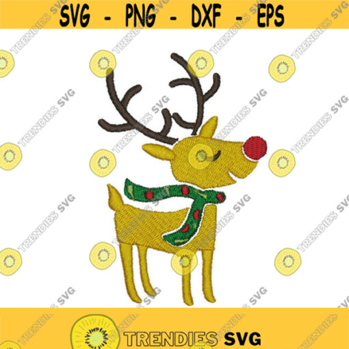 Christmas Reindeer Rudolph Machine Embroidery INSTANT DOWNLOAD pes dst Design 926