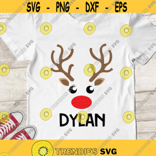 Christmas Reindeer face SVG Reindeer face kids shirt