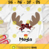 Christmas Reindeer face SVG Reindeer plaid SVG Reindeer girl SVG Christmas svg