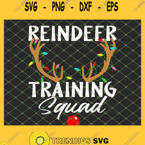 Christmas Running Reindeer Training Squad SVG PNG DXF EPS Cricut 1