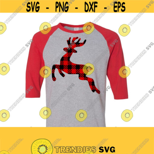 Christmas SVG Buffalo Plaid Reindeer SVG Reindeer Svg Christmas Clip Art Svg Eps Ai Pdf Png Jpeg Cut Files Design 616