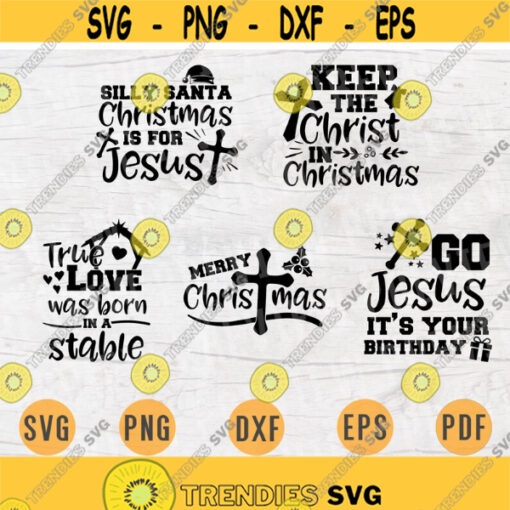 Christmas SVG Bundle Pack 5 Svg Files for Cricut Vector Jesus Quotes Cut Files Instant Download Cameo Dxf Eps Png Pdf Iron On Shirt 1 Design 197.jpg
