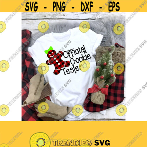 Christmas SVG Gingerbread Cookie SVG Cookie Tester SVG Buffalo Plaid Svg Digital Cut Files Svg Dxf Pdf Ai Eps Jpeg Png Design 435