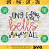 Christmas SVG Jingle Bells Yall svg png jpeg dxf Silhouette Cricut Commercial Use Vinyl Cut File Winter Holiday Small Business 1266
