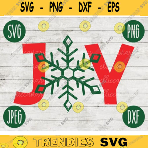 Christmas SVG Joy Snowflake svg png jpeg dxf Silhouette Cricut Commercial Use Vinyl Cut File Winter Holiday Shirt SVG Small Business 1354