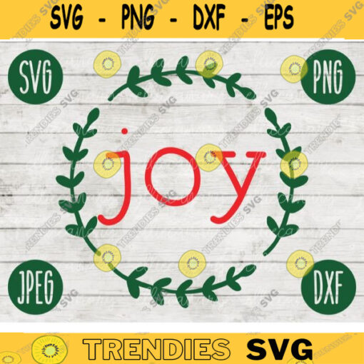 Christmas SVG Joy Wreath svg png jpeg dxf Silhouette Cricut Commercial Use Vinyl Cut File Winter Holiday Shirt SVG Small Business 1719