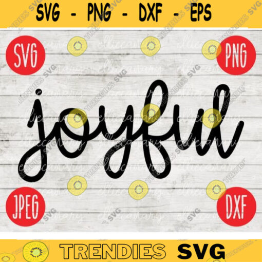 Christmas SVG Joyful svg png jpeg dxf Silhouette Cricut Commercial Use Vinyl Cut File Winter Holiday Small Business 2040
