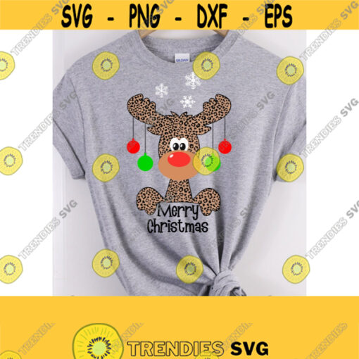 Christmas SVG Leopard Print Moose Sublimation Moose Svg Leopard Print SVG Christmas Clip Art Svg Eps Ai Pdf Png Jpeg Cut Files