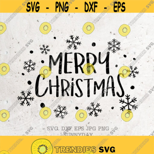 Christmas SVG Merry Christmas Svg File DXF Silhouette Print Vinyl Cricut Cutting SVG T shirt Design winter svgSnowflake svgsnow svg Design 273