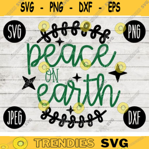 Christmas SVG Peace on Earth svg png jpeg dxf Silhouette Cricut Vinyl Cut File Winter Holiday Shirt Small Business 1482