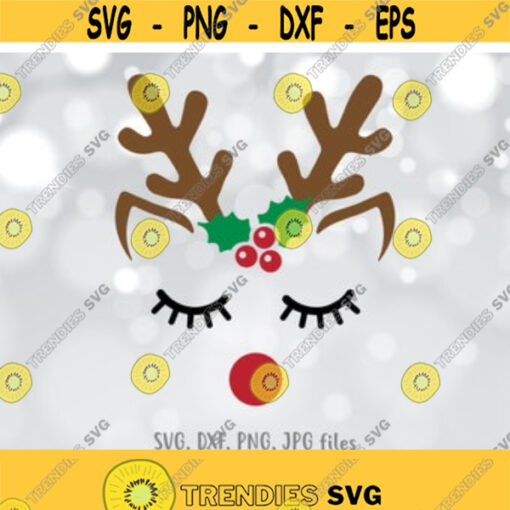 Christmas SVG Reindeer SVG Holiday Svg Rudolph svg Christmas Cut File Christmas shirt design Cricut Silhouette svg dxf png jpg Design 85
