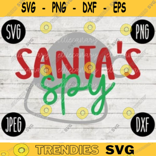 Christmas SVG Santas Spy svg png jpeg dxf Silhouette Cricut Vinyl Cut File Winter Holiday Shirt Small Business 1756