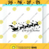 Christmas SVG Silhouette Santas Sleigh Vector Images Clipart Cutting Files SVG Image For Cricut Reindeer Silhouettes Eps Png Dxf Design 751
