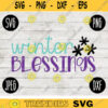 Christmas SVG Winter Blessings svg png jpeg dxf Silhouette Cricut Vinyl Cut File Winter Holiday Shirt Small Business 1957