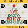 Christmas SVG Word Tree Joy Love Peace Believe svg png jpeg dxf Silhouette Cricut Vinyl Cut File Winter Holiday Shirt Small Business 208