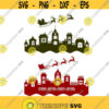 Christmas Santa Claus sleigh Cuttable Design SVG PNG DXF eps Designs Cameo File Silhouette Design 270