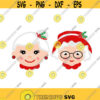 Christmas Santa Mrs Claus Cuttable Design SVG PNG DXF eps Designs Cameo File Silhouette Design 278