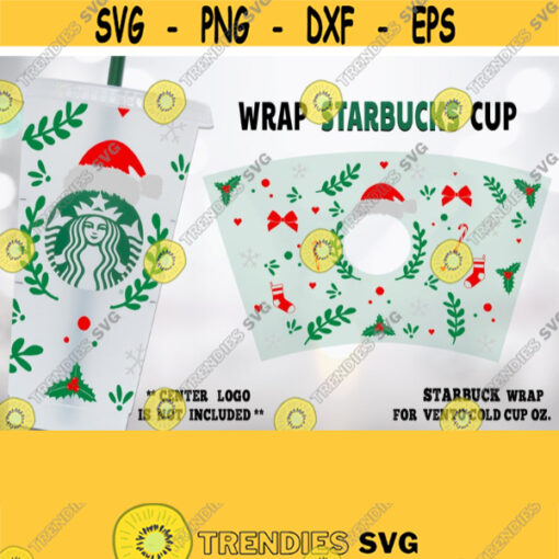 Christmas Starbucks Cold Cup SVG Full Wrap for Starbucks Venti Cold Cup Custom Starbuck Files for Cricut other e cutters svg eps png Design 457