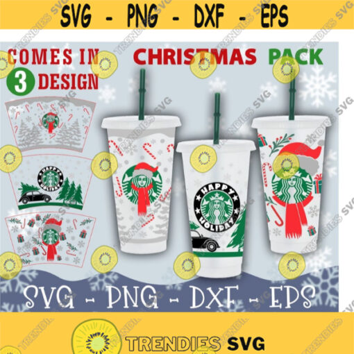 Christmas Starbucks Cold Cup SvgHappy Holiday SvgStarbucks Wrap SvgStarbucks Logo SvgChristmas SvgVenti Cold Cup SvgStarbucks Tumbler Design 409