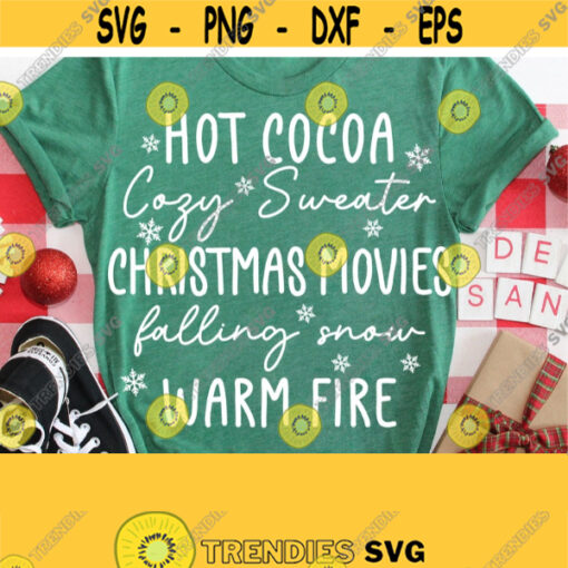 Christmas Svg Christmas Shirt Design Svg Files for Cricut Christmas Quotes Svg Womens Snow Saying Hot Cocoa Quote SvgPngEpsDxfPdf Design 1371