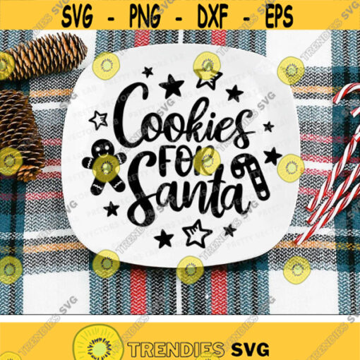 Christmas Svg Cookies For Santa Svg Santa Plate Svg Dxf Eps Png Cookie Plate Cut Files Funny Holiday Svg Winter Silhouette Cricut Design 1042 .jpg
