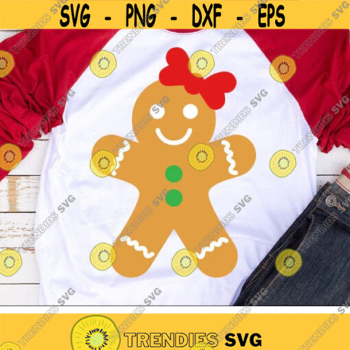 Christmas Svg Gingerbread Girl Svg Gingerbread Svg Dxf Eps Png Kids Cut Files Holiday Cookies Clipart Winter Svg Silhouette Cricut Design 3104 .jpg