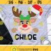 Christmas Svg Girl Reindeer Svg Reindeer Face Svg Dxf Eps Png Kids Cut File Xmas Shirt Design Deer Clipart Holiday Silhouette Cricut Design 1311 .jpg