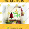 Christmas Svg Merry and Bright SVG Buffalo Plaid Christmas SVG Christmas Clip Art Svg Eps Ai Pdf Png Jpeg Cut Files