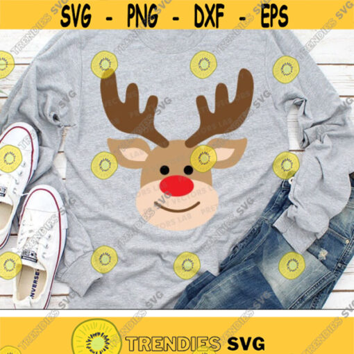 Christmas Svg Reindeer Svg Boy Reindeer Svg Funny Deer Svg Dxf Eps Png Kids Cut Files Baby Clipart Winter Svg Silhouette Cricut Design 2997 .jpg