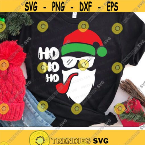 Christmas Svg Santa Face Svg Cool Santa Svg Dxf Eps Png Christmas Cut Files Funny Xmas Clipart Kids Shirt Design Silhouette Cricut Design 2324 .jpg