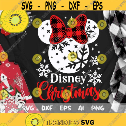Christmas Svg Snowflake Head Svg Christmas Trip Svg Plaid Mouse Svg Magic Castle Svg Mouse Ears Svg Dxf Png Design 243 .jpg