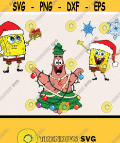 Christmas Svg SpongeBob Svg Patrick Svg Svg For Cricut Cartoon Svg Christmas Png Clipa Art Christmas SpongeBob Svg Design 446