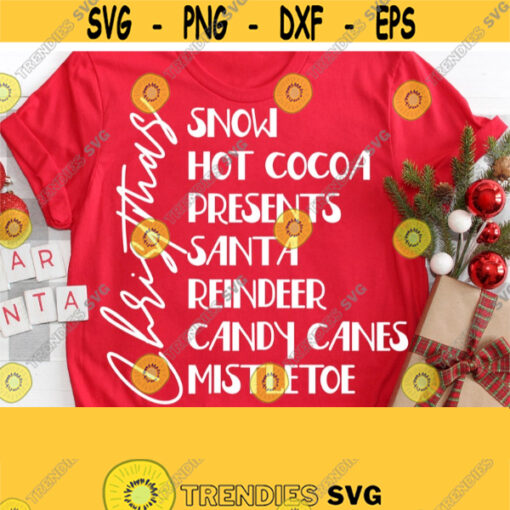 Christmas Things Svg Christmas Svg Christmas Shirt Svg Cricut Cut File Snowflake Hot Cocoa Reindeer SvgPngEpsDxfPdf Quotes Vector Design 1523