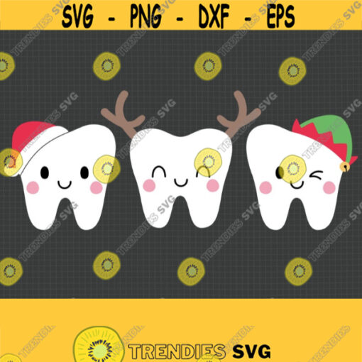 Christmas Tooth Fairy SVG. Santa Tooth Elf Tooth Reindeer Tooth Cut Files. Kids Vector Files for Cutting Machine dxf eps png Download Design 780