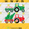 Christmas Tractor Svg File Trailer with Tree Svg Red Truck Svg Farm Fresh Svg Merry Christmas Svg Christmas Gift Svg Cutting Files