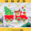 Christmas Train with Reindeer Svg Boy Christmas Svg Christmas Tree Svg Dxf Eps Png Kids Cut Files Holiday Clipart Silhouette Cricut Design 1606 .jpg