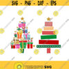 Christmas Tree Gifts Cuttable Design SVG PNG DXF eps Designs Cameo File Silhouette Design 980