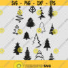 Christmas Tree Pine Trees Bundle Collection SVG PNG EPS File For Cricut Silhouette Cut Files Vector Digital File