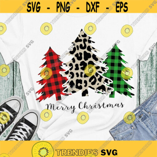 Christmas Tree SVG Christmas Tree Plaid Christmas tree Leopard SVG cut files