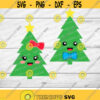 Christmas Tree Svg Girl Boy Christmas Svg Kawaii Christmas Tree Svg Dxf Eps Png Kids Cut Files Baby Holiday Clip Art Silhouette Cricut Design 2889 .jpg