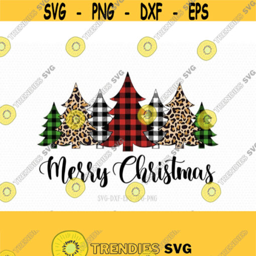 Christmas Tree Svg Merry Christmas SVG Christmas SVG Leopard Tree Plaid Tree Christmas svg for CriCut Files Silhouette jpg png dxf Design 610