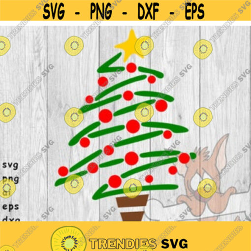 Christmas Tree Swirl 2 Christmas Tree 1 4 Colors svg png ai eps dxf files for Decals Vinyl Decals Printing T shirts projects Design 40