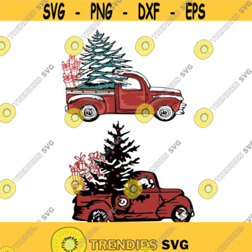 Christmas Truck Gifts Cuttable Design SVG PNG DXF eps Designs Cameo File Silhouette Design 651